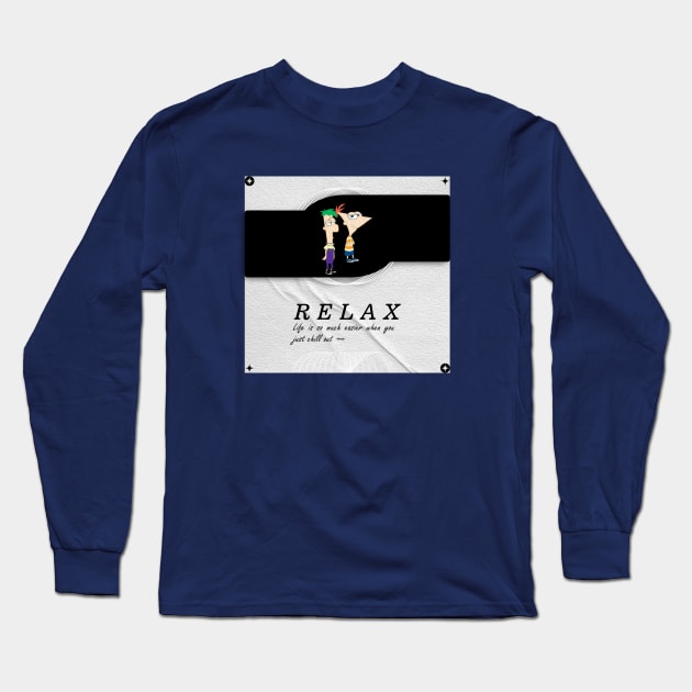 Phineas and Ferb chill out 02 Long Sleeve T-Shirt by Nangers Studio